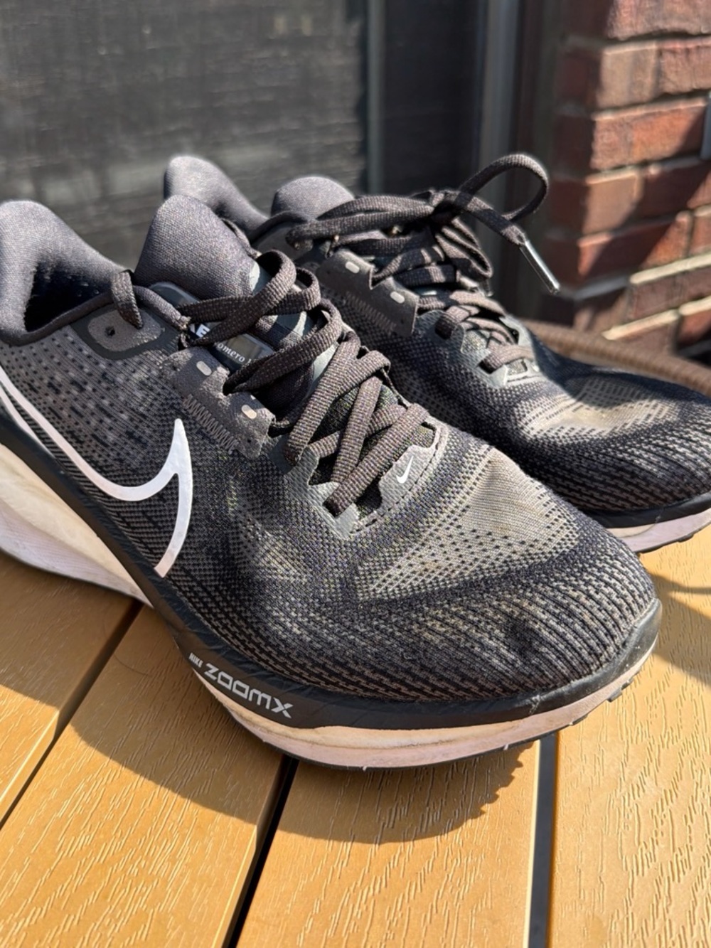 Nike Men’s Black and White ZoomX Running Shoes